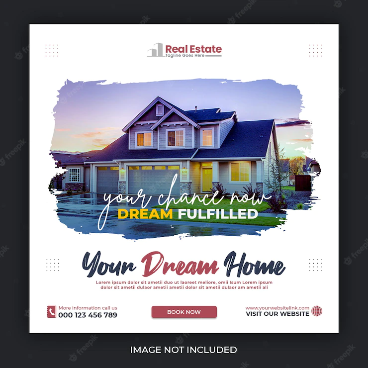 Real Estate House Social Media Post Square Banner Template 202595 444