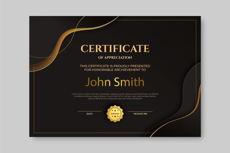 Realistic Golden Luxury Certificate Template 23 2149056334