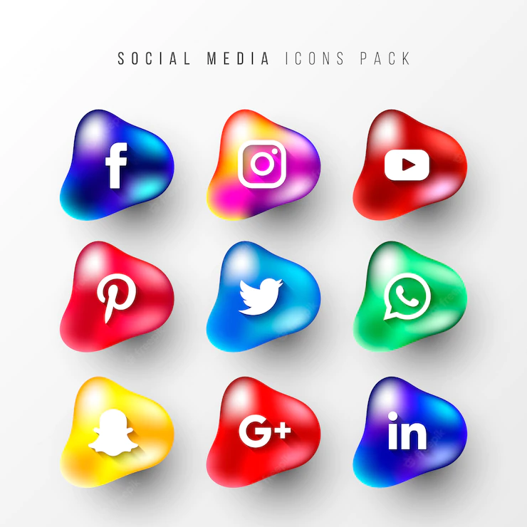 Social Media Icons Packs With Fluid Shapes 69286 43