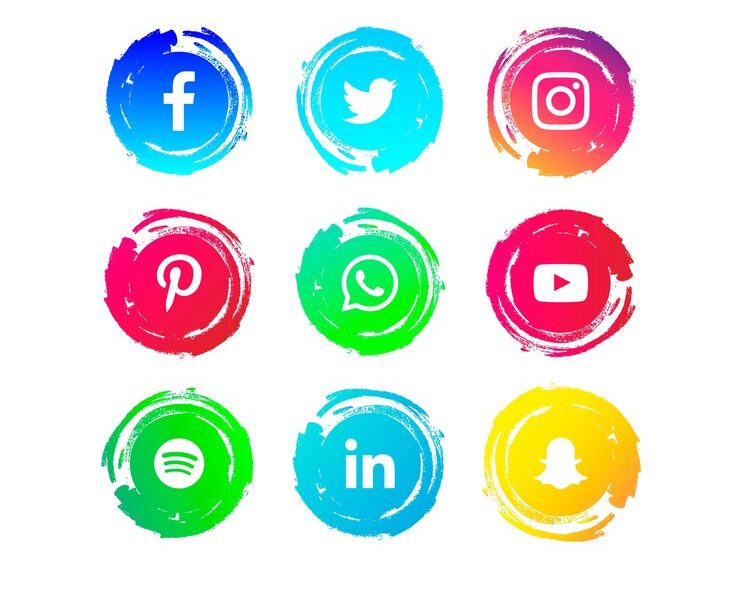 Social media logotype collection Free Vector Social media logotype collection Free Vector