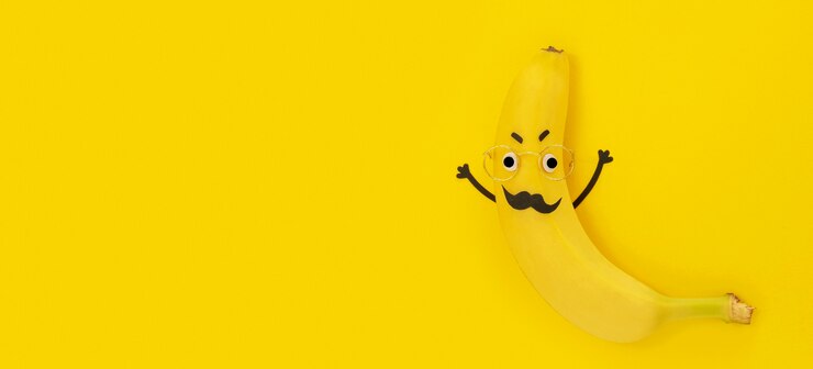 Top view  banana with copy space Free Photo