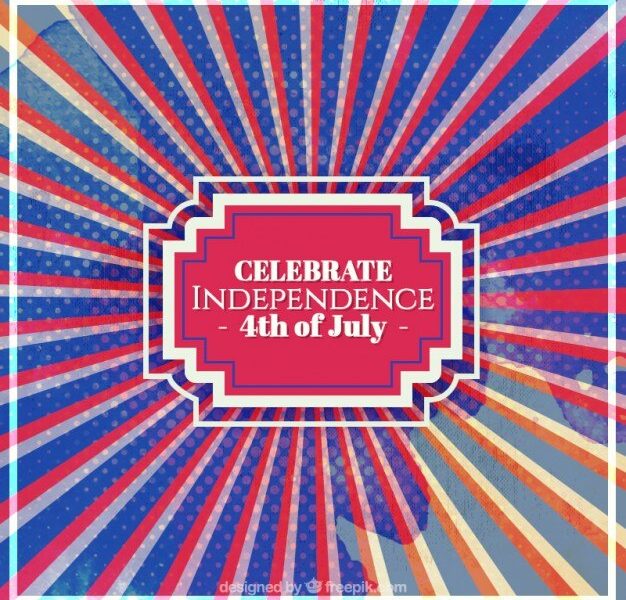 4th of july independence day background Free Vector