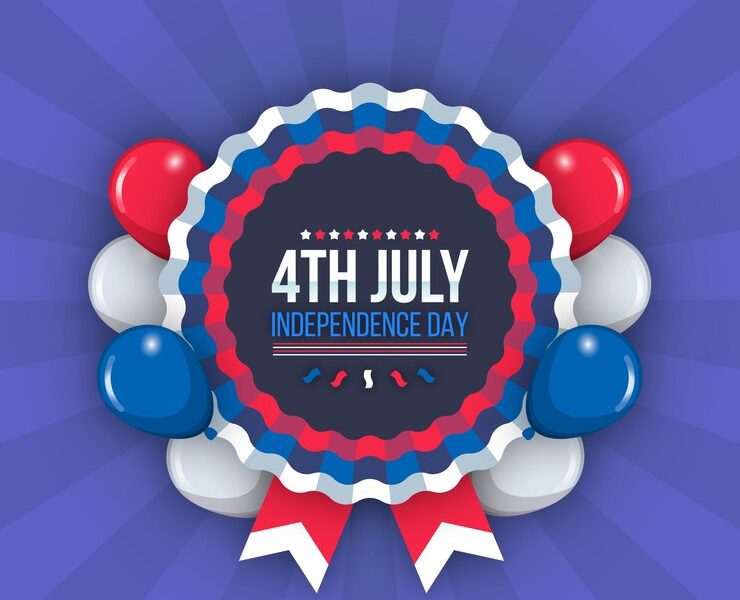 4th of july – independence day background Free Vector