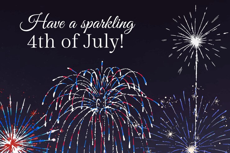 4th of july template for banner, have a sparkling 4th of july Free Vector