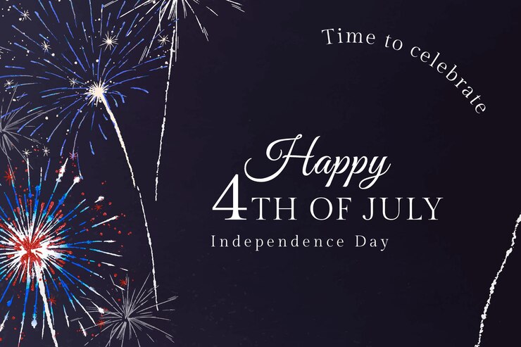 4th of july template for banner Free Vector Cariblens