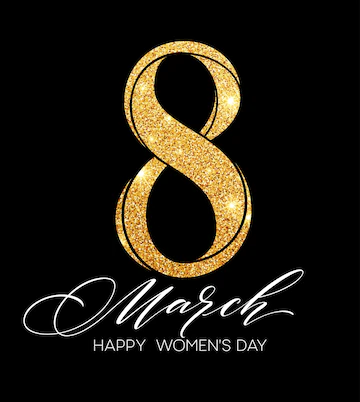8 March Celebration With Eight Symbol Made Gold Sparkling Glitters Womens Day Concept Design Vector Illustration 87521 4052