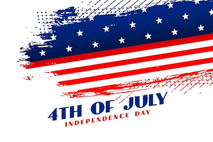 Abstract 4th of july independence day background Free Vector