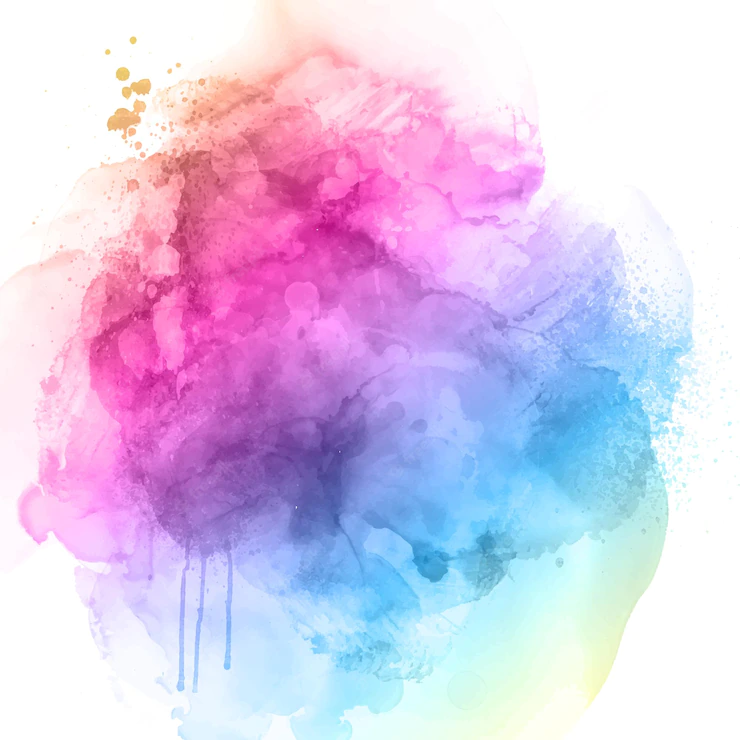 Abstract Background With Rainbow Coloured Watercolour Texture 1048 14726