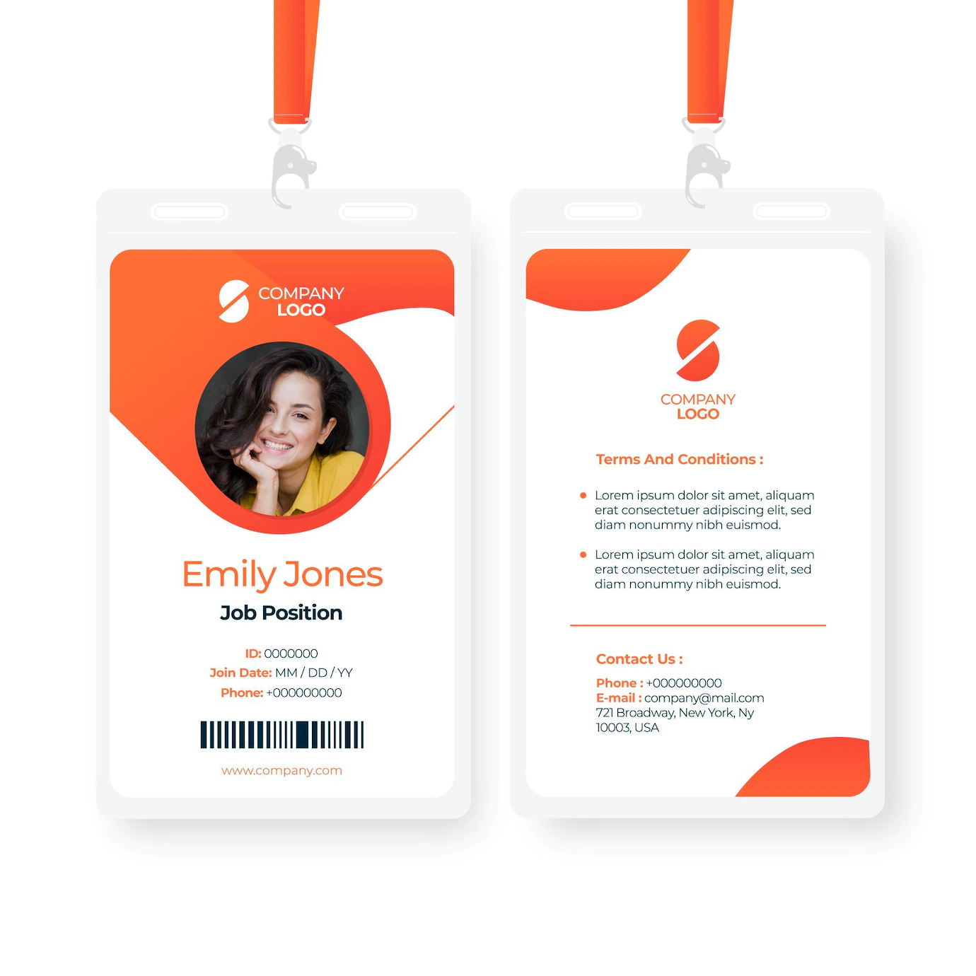 Abstract Id Cards Template With Picture 23 2148669934
