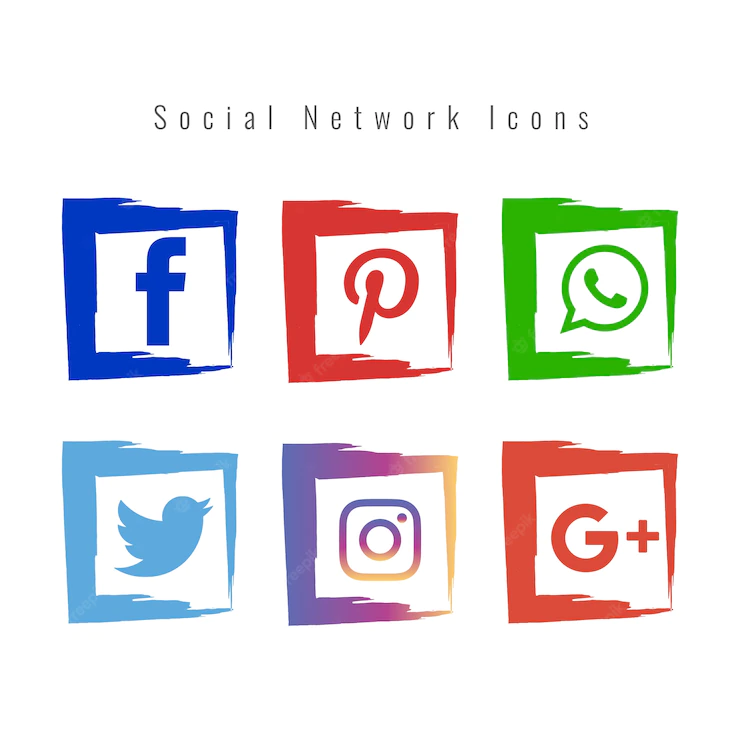Abstract Social Network Icons Set 1055 2712