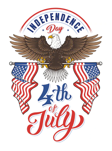 American eagle independence day Free Vector