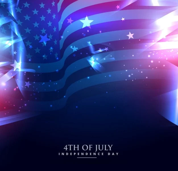 American flag in abstract background Free Vector
