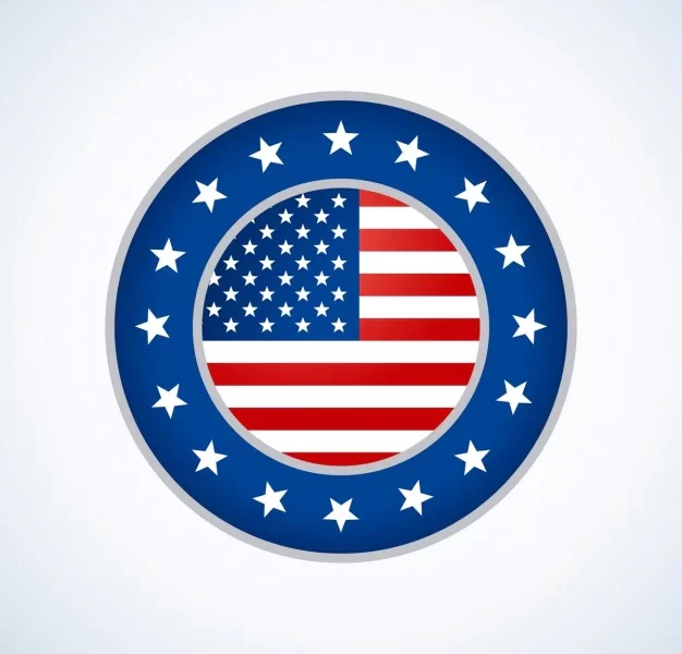 American flag badge Free Vector