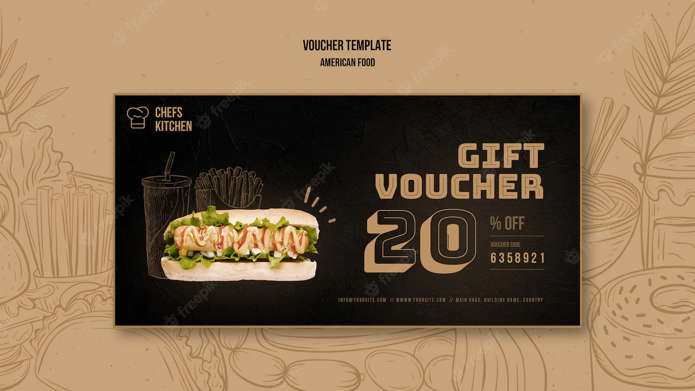 American Gift Voucher Fast Food 23 2148481202