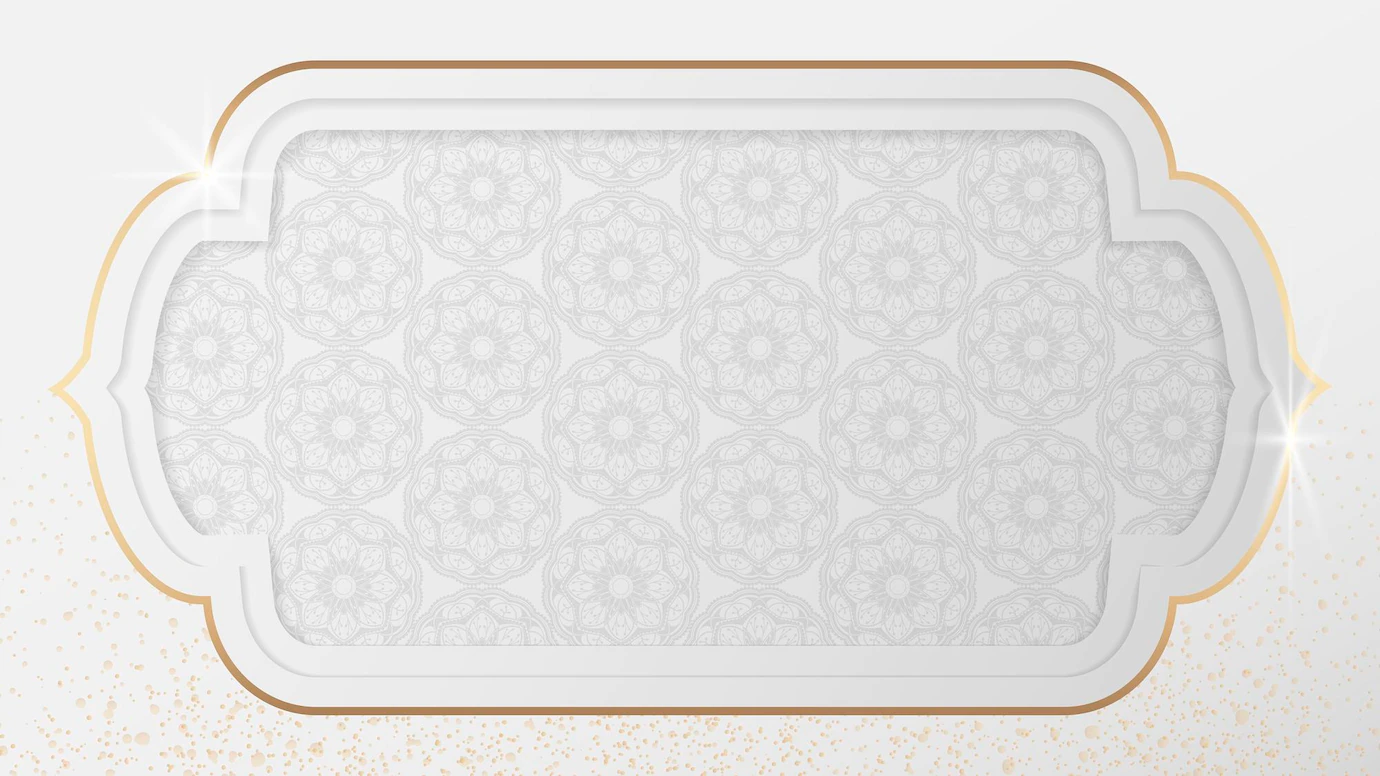 Arabic Pattern Shiny Gold Frame 53876 99828