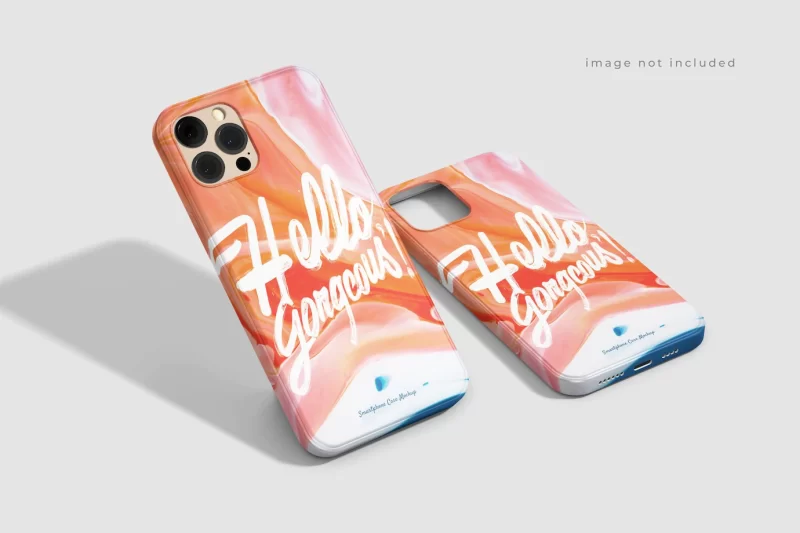 Awesome beautiful phone case mockup Free Psd