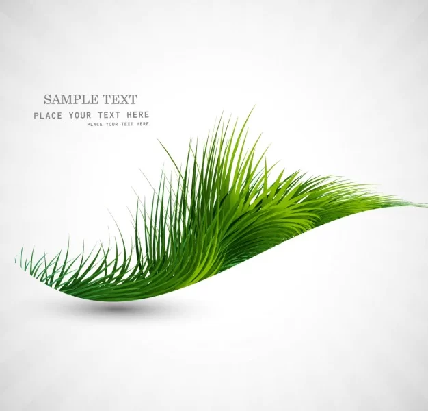 Background with grass on wavy line Free Vector