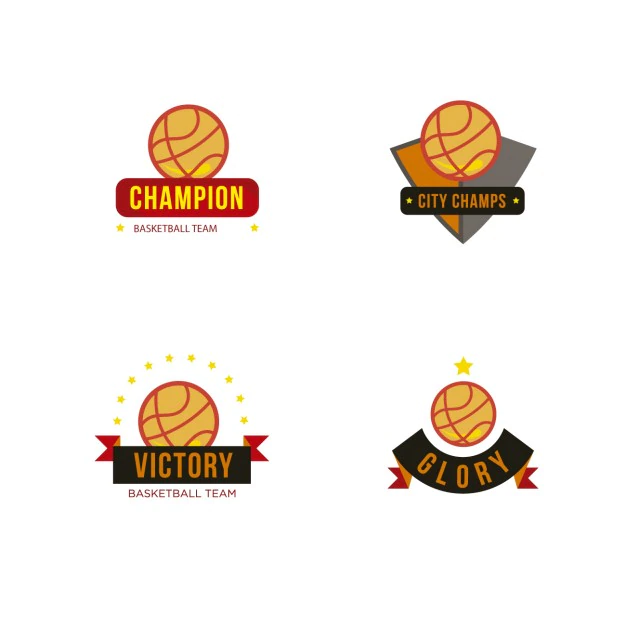 Basketball badges collection Free Vector