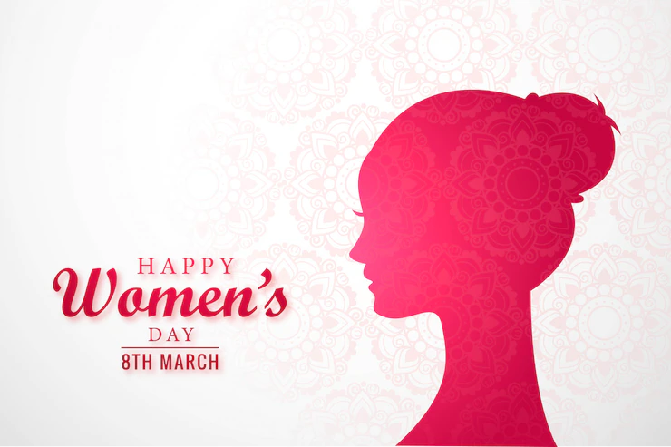 Beautiful Female Face Womens Day Card Background 1035 18505