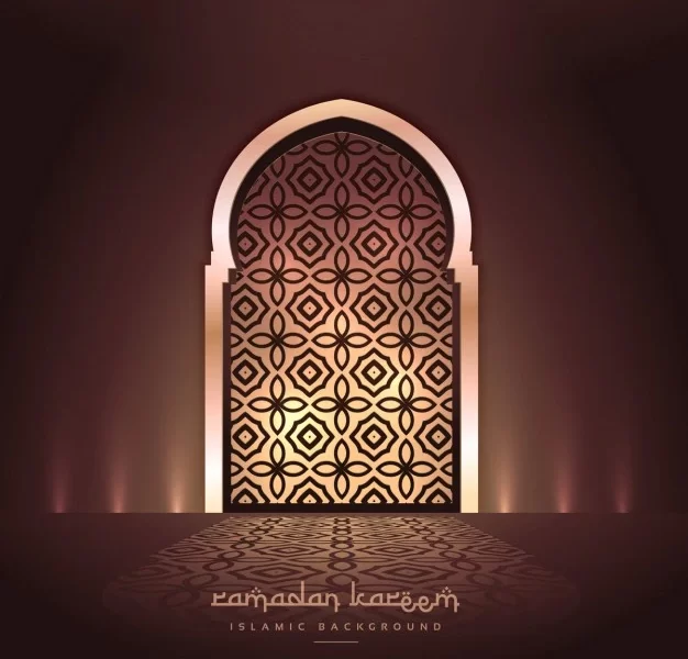 Beautiful mosque door Free Vector