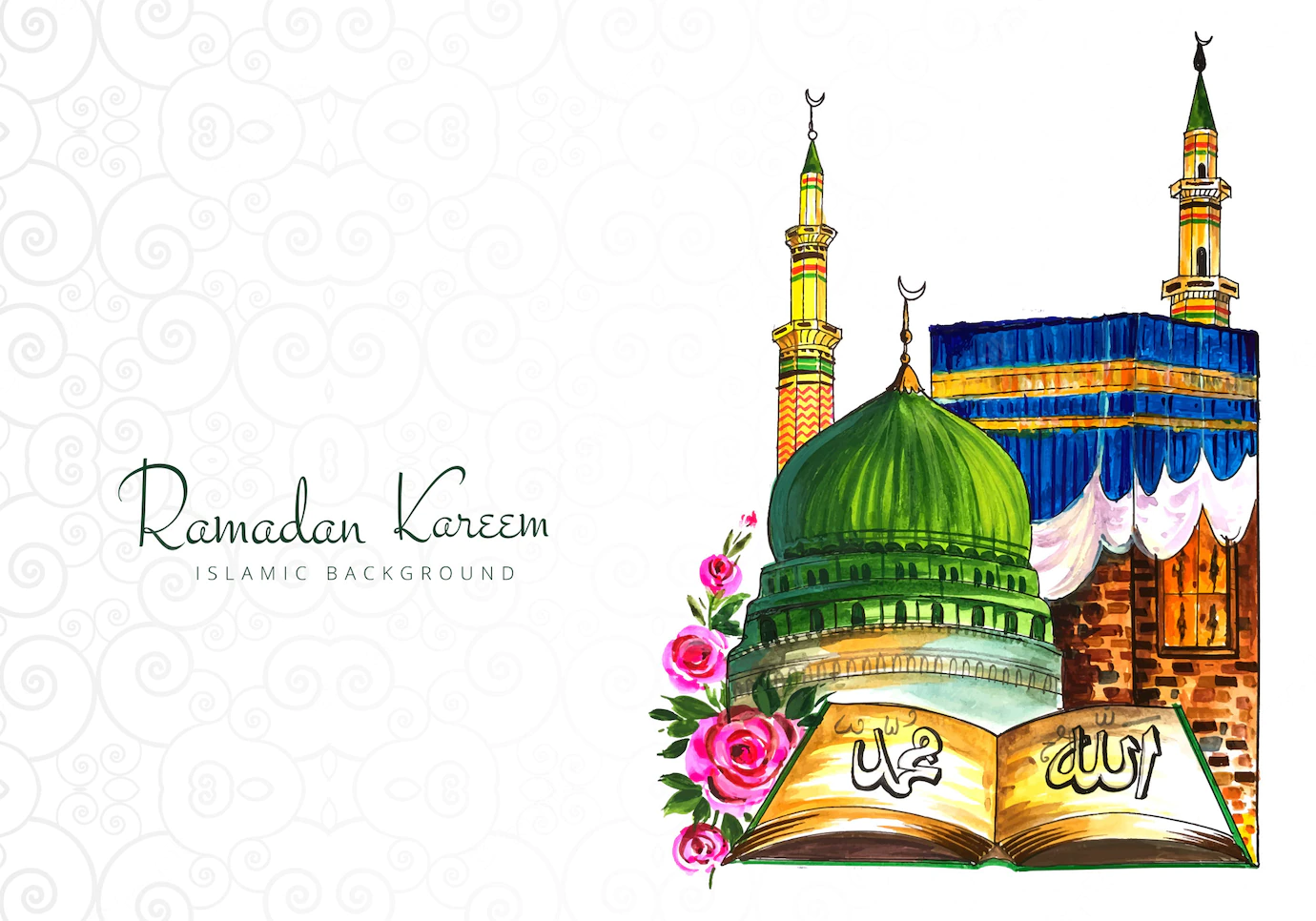 Beautiful Ramadan Kareem Greeting Card Background 1035 18785
