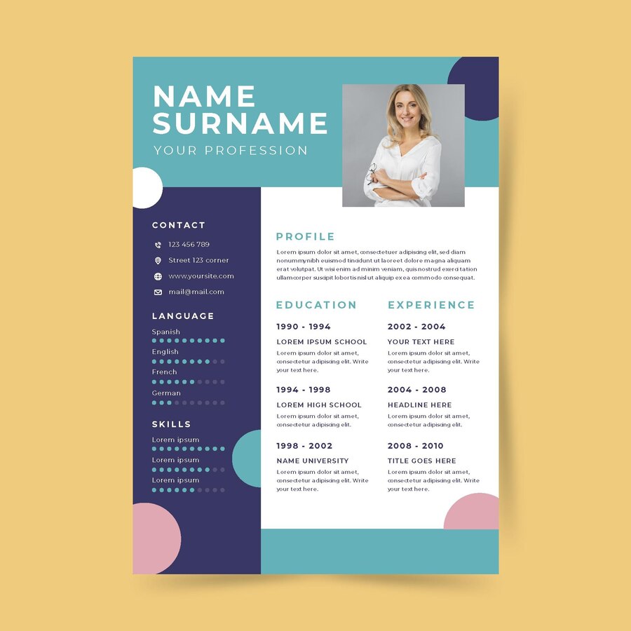 Beautiful Resume Design Template 23 2149139675