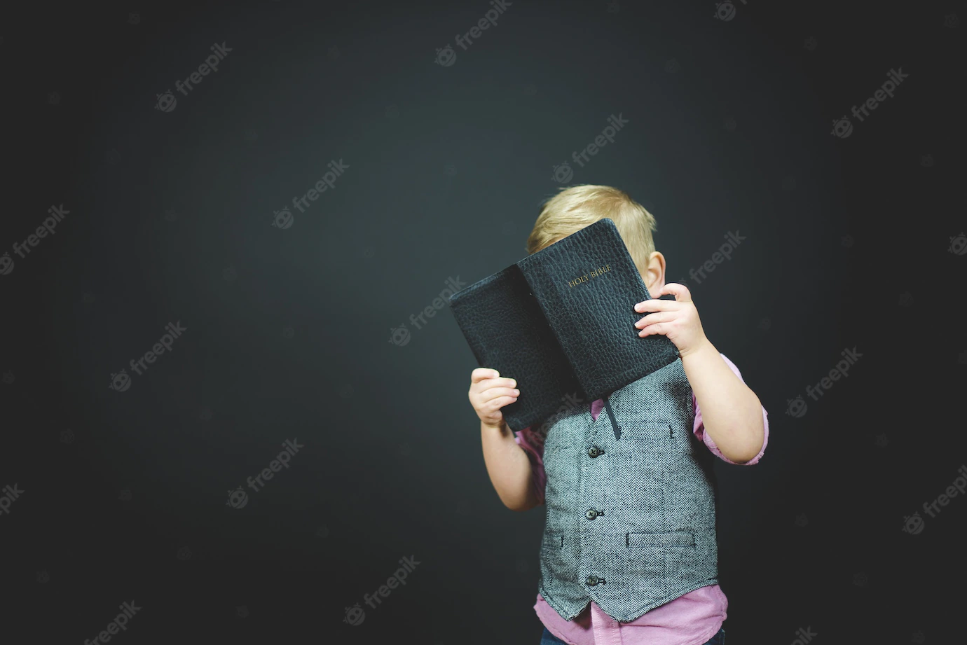 Beautiful Shot Child Holding Open Bible 181624 18283