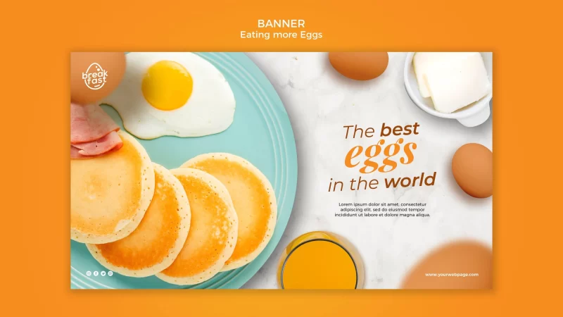 Best eggs in the world banner template Free Psd flyer download