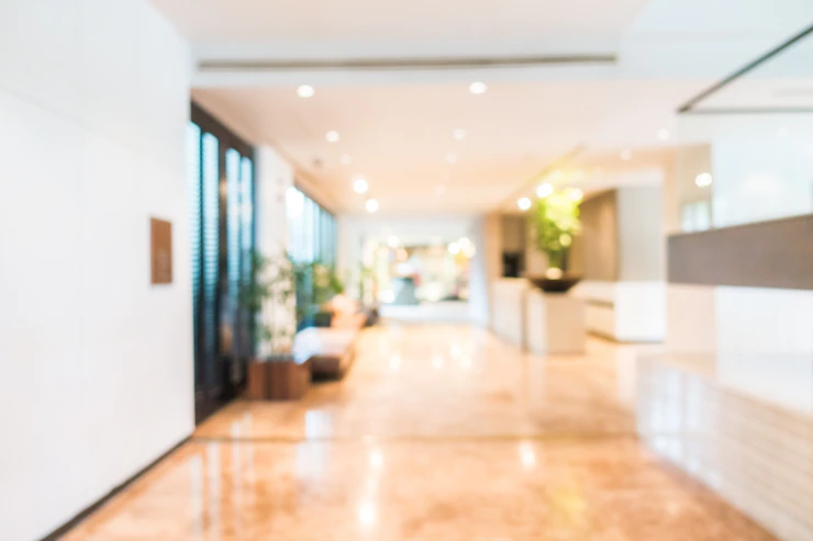 Blurred View Corridor With Plants 1203 1080