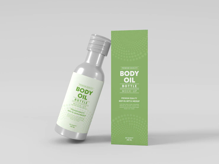 Body Oil Bottle Packaging Mockup 439185 2490