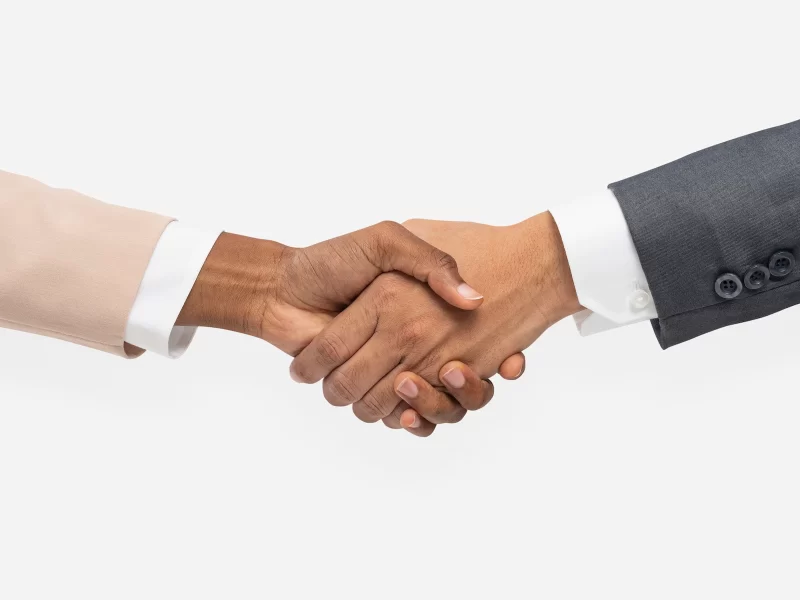 Black African American Business men agreement handshake Black African American Business men agreement handshake