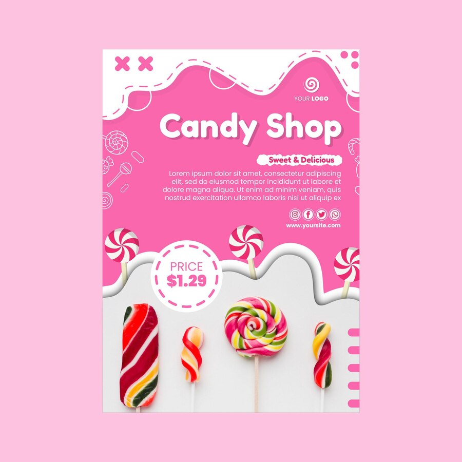 Candy Shop Vertical Flyer Template 23 2148975483