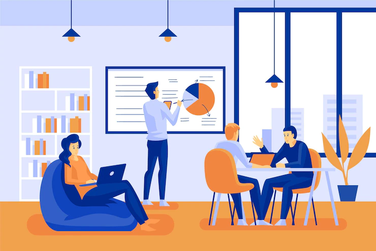 Cartoon Team Characters Coworking 23 2148830711
