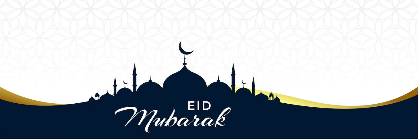 Clean Eid Mubarak Mosque Banner Design 1017 18445