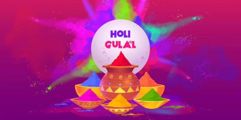 Colorful holi gulal Free Vector