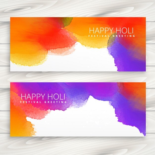 Colorful Ink Banners Holi Festival 1017 1786