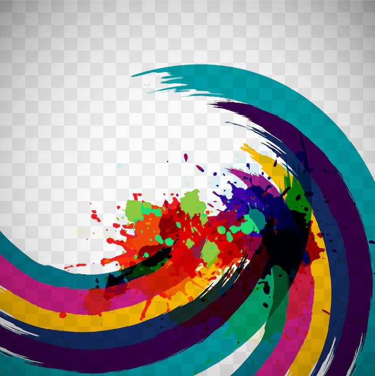 Colorful watercolor waves Free Vector