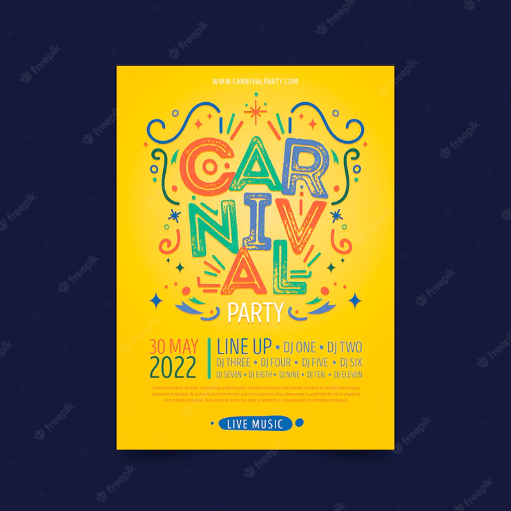 Colourful Carnival Poster Hand Drawn 23 2148408130