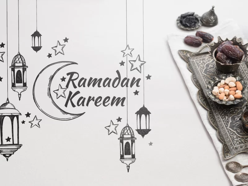 Copyspace mockup with ramadan concept Free Psd