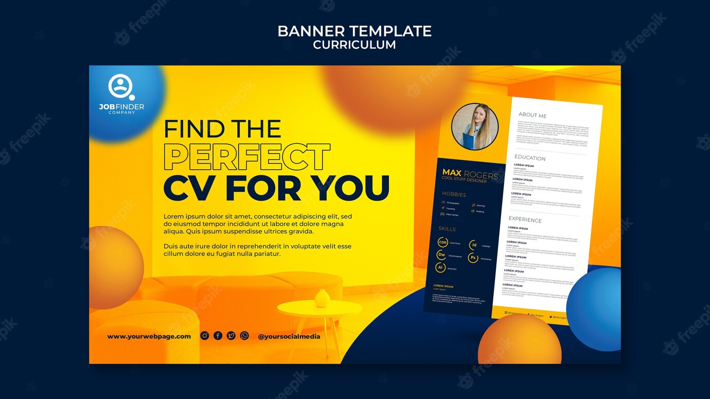 Create Perfect Resume Banner Template 23 2149351235