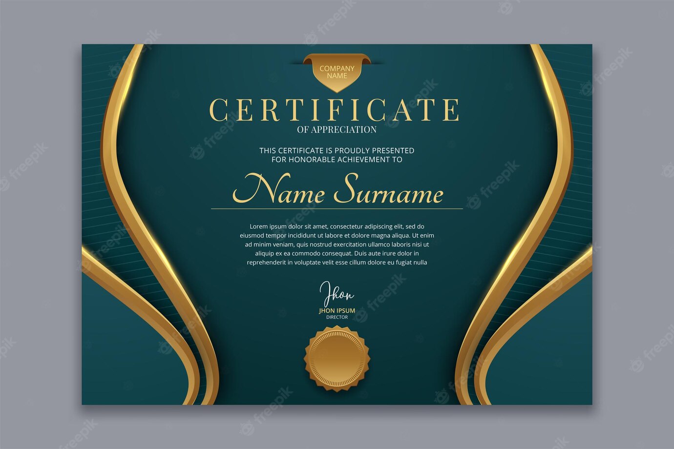 Creative Certificate Appreciation Award Template 206725 324