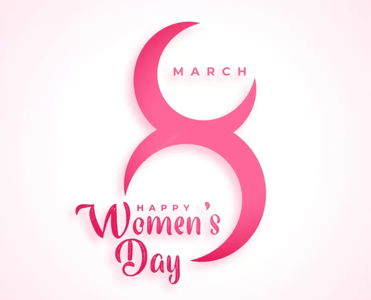 Creative march womens day celebration background Free Vector