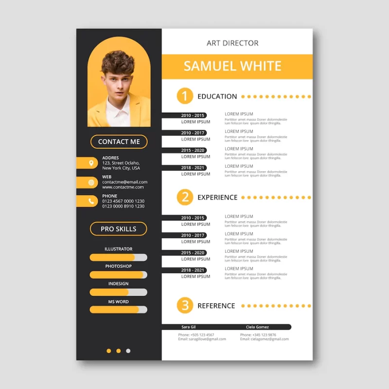 Creative resume design template Free Vector