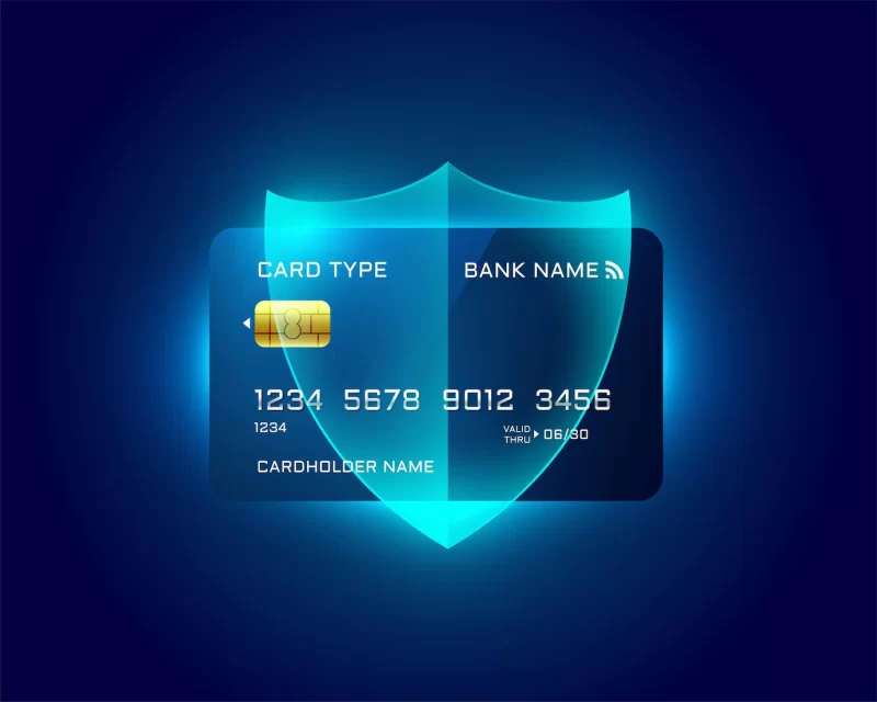 Credit card security concept background Free Vector