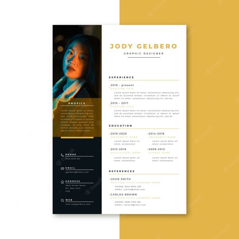 Curriculum vitae template looking for jobs Free Vector