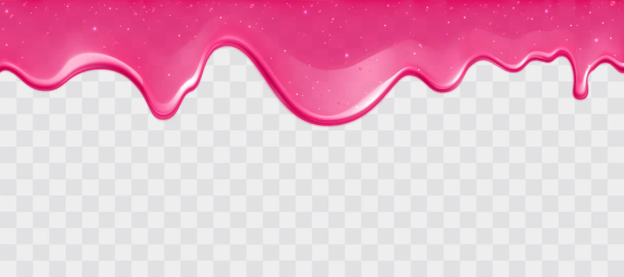Dripping Glossy Pink Slime With Glitter 1441 4261
