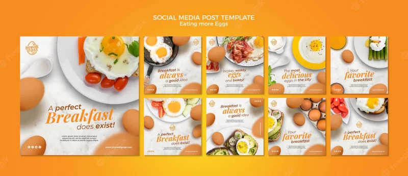 Eating more eggs social media post Premium Psd – Instagram and Facebook