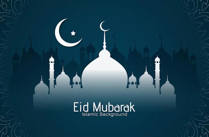 Eid mubarak islamic traditional festival banner Free Vector