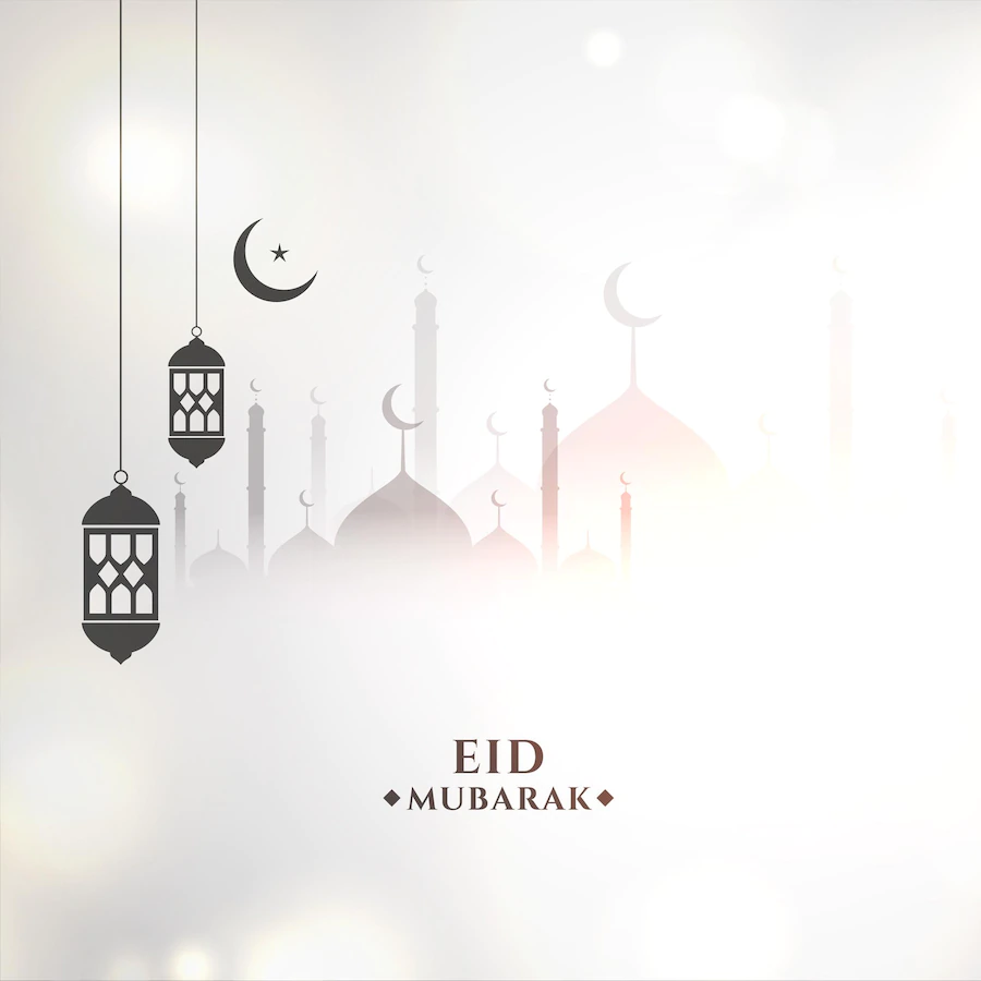 Eid Mubarak Religious White Background 1017 31582