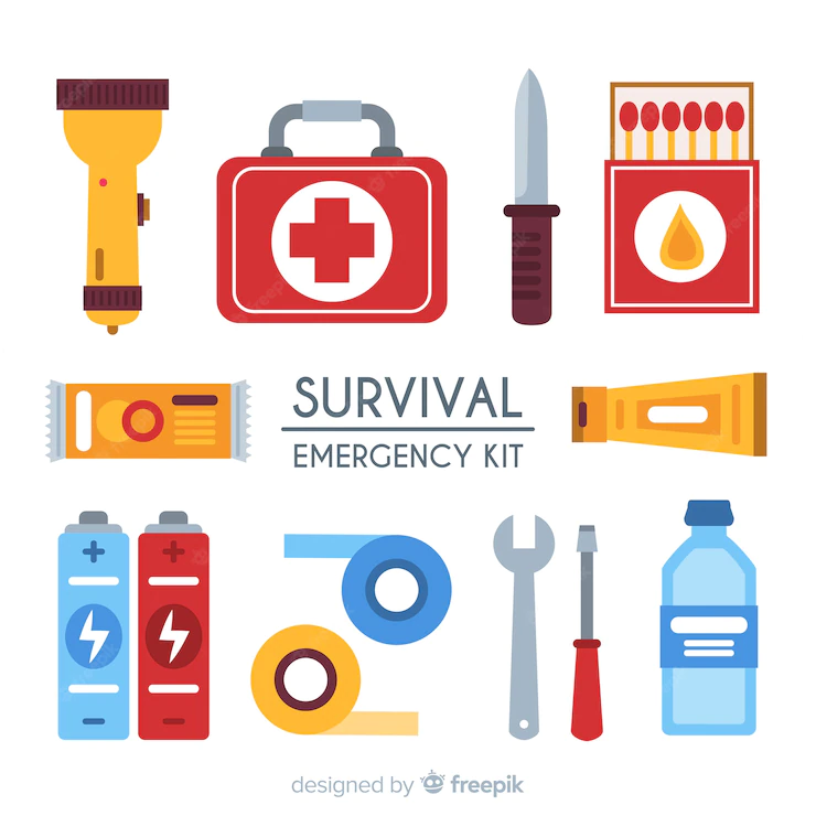 Emergency Survival Kit With Flat Design 23 2147962896